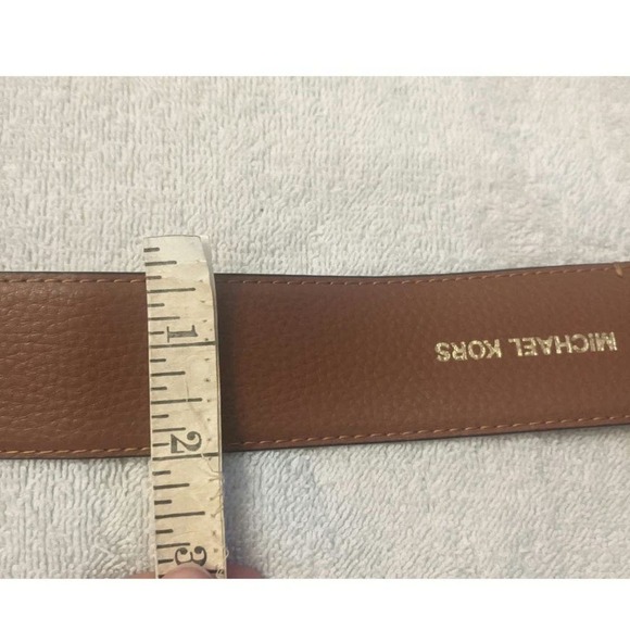 Michael Kors Brown Belt with Gold Buckle, Large, Leather - Picture 3 of 7